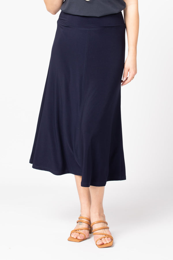 HUSH FLARED MIDI SKIRT