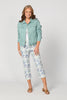 BLUE MOOD PRINT 7/8 PULL ON PANT