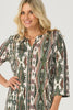 PERU 3/4 SLV V-NECK TUNIC