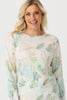 Sylvie Print R-neck Long Sleeve Sweater