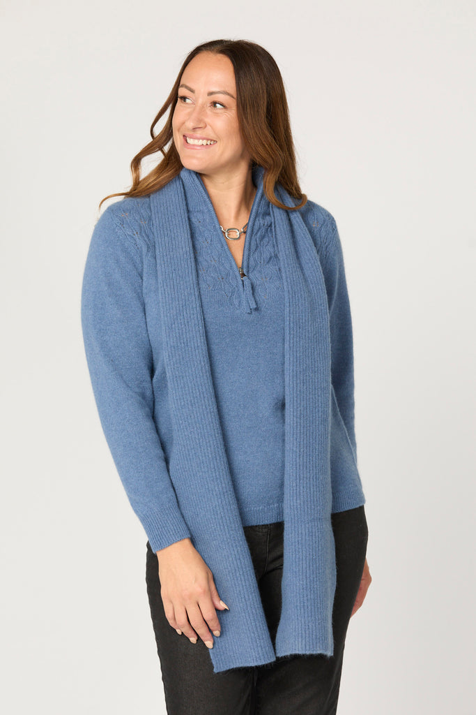 Hannah Zip Neck Sweater