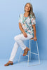 Romy Short Sleeve Burn Out Print Tee