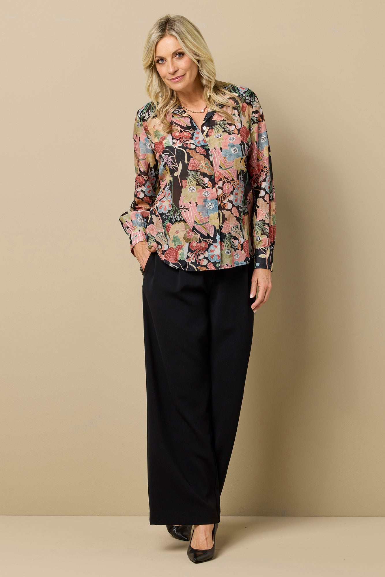 Piastra Long Sleeve High Low Shirt