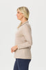 Hedrena Zip Polo Long Sleeve Top