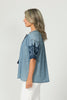 Layla Denim Embroidered Top