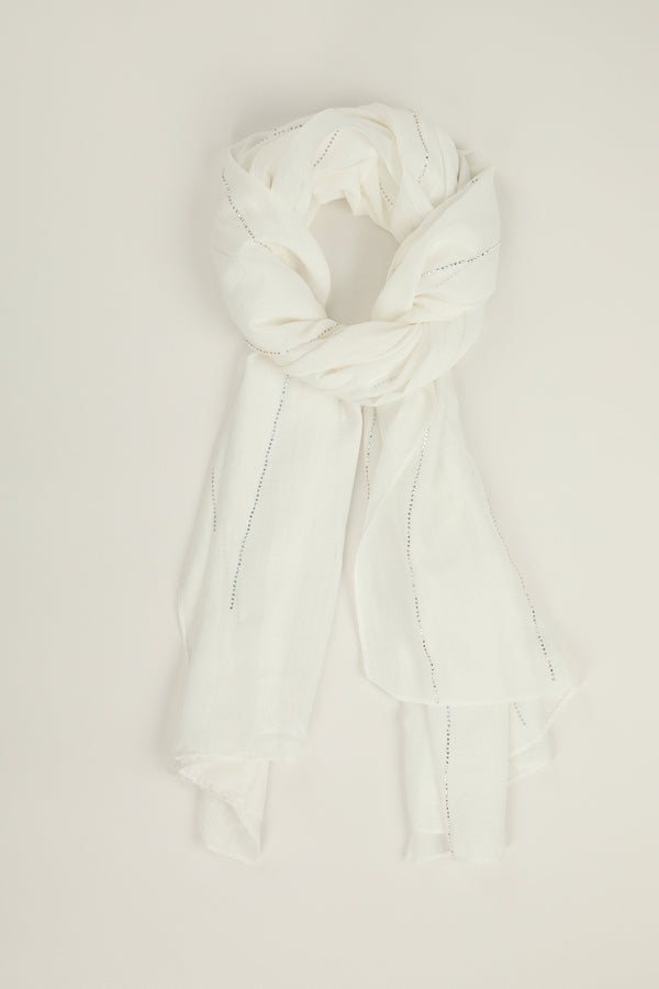 NOEL DIAMANTE TRIM SCARF