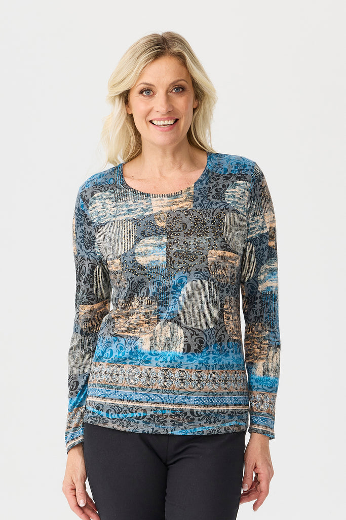 Raquel Long Sleeve Burnout Top
