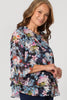 HELENE FLOUNCE LAYERED 3/4 SLV TOP