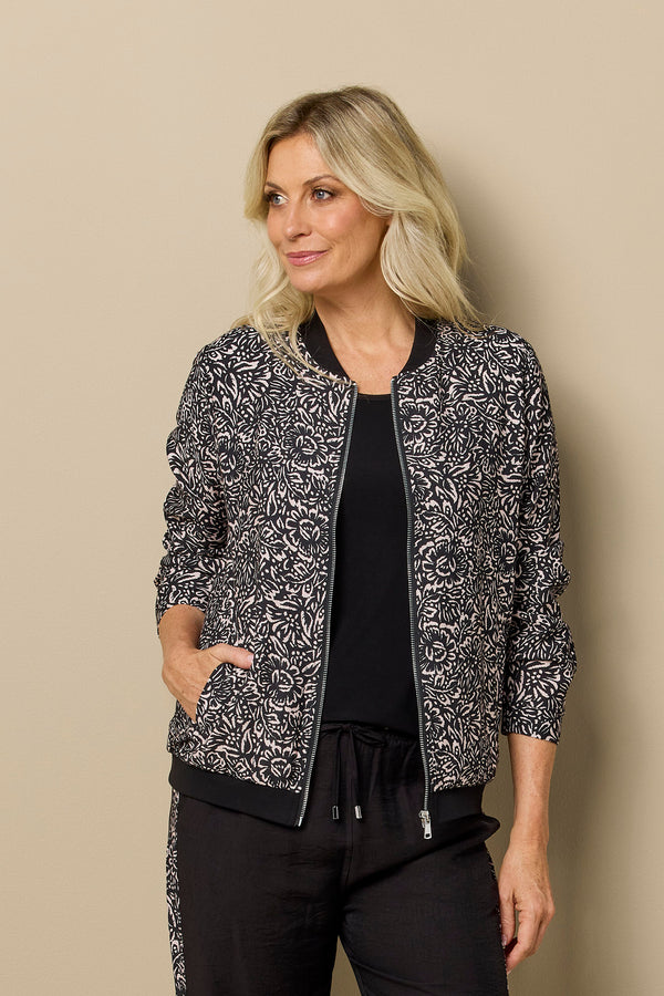 Bellini Print Zip Up Jacket