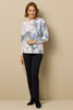 Sylvie Print R-neck Long Sleeve Sweater