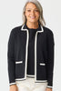Otis Contrast Trim Zip Cardigan
