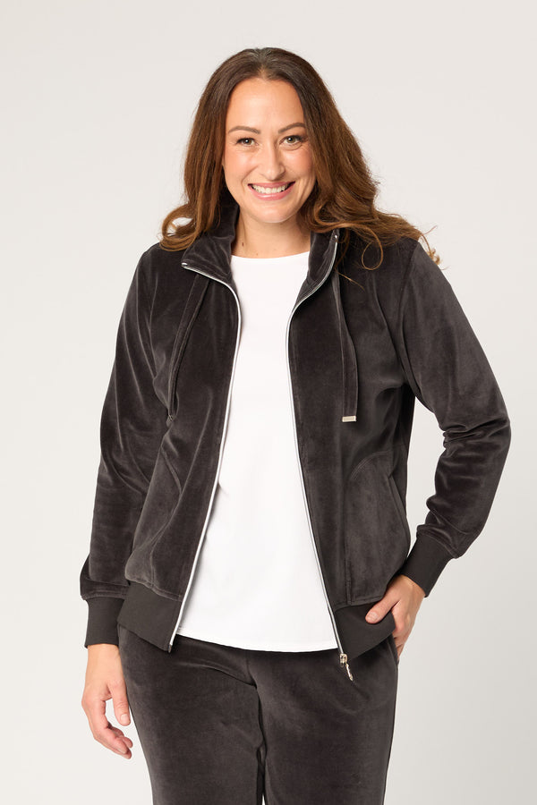 VANCE VELOUR ZIP UP JACKET