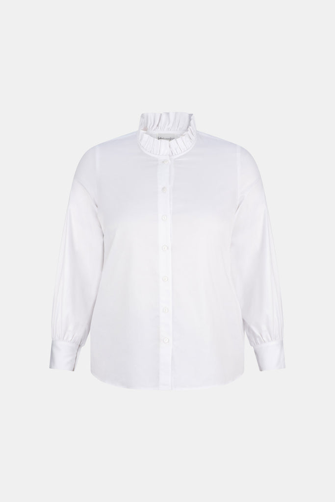 Zimmy Ruffle Neck Long Sleeve Shirt