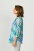 Tropical Palms Pleat 3/4 Sl Shirt