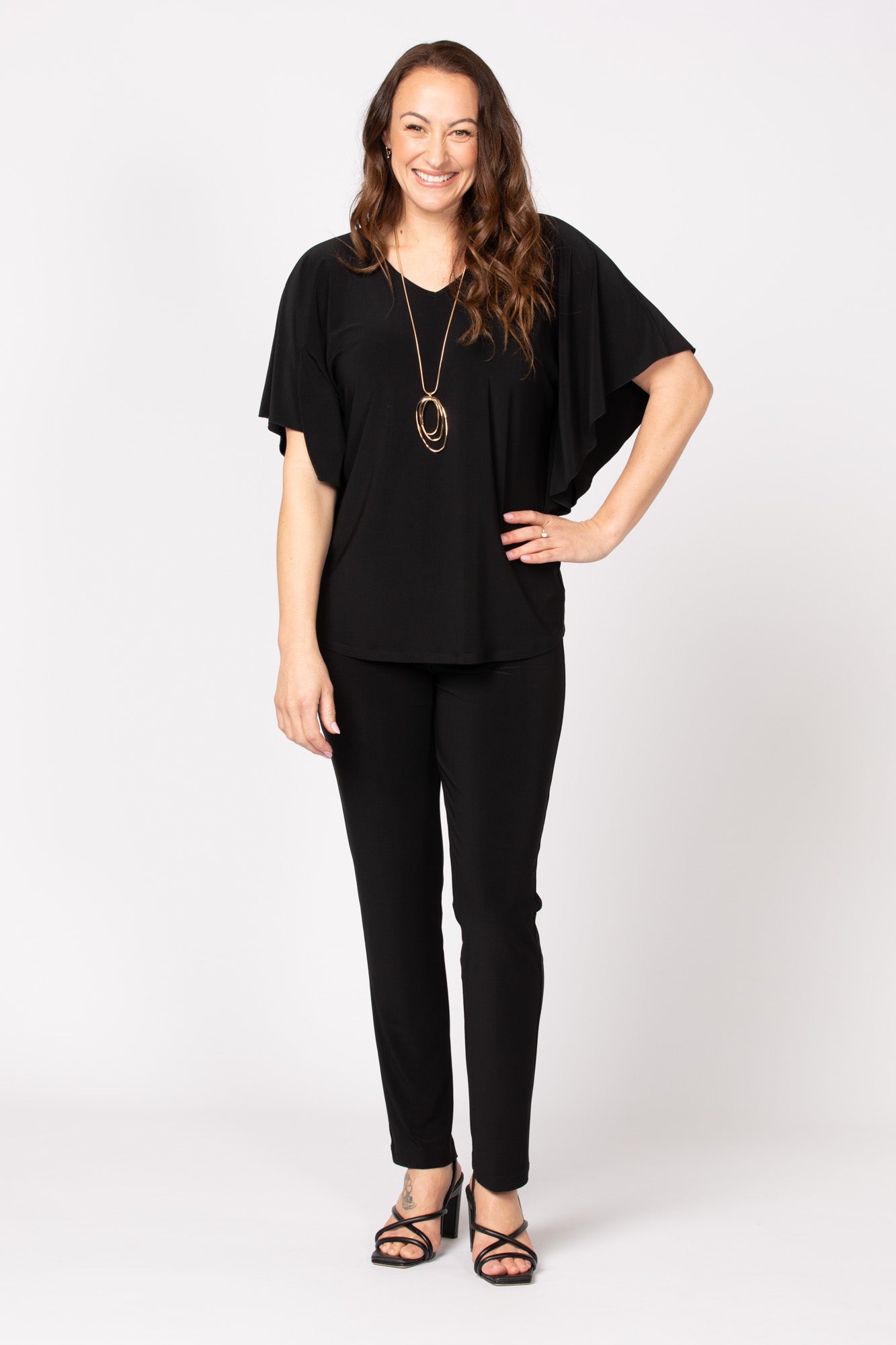 HUSH FLUTTER SLEEVE TOP