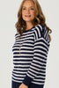 PORT FAIRY STRIPE 3/4 SLV SWEATER