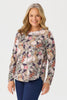 Suebelle Pleat Back Long Sleeve Top