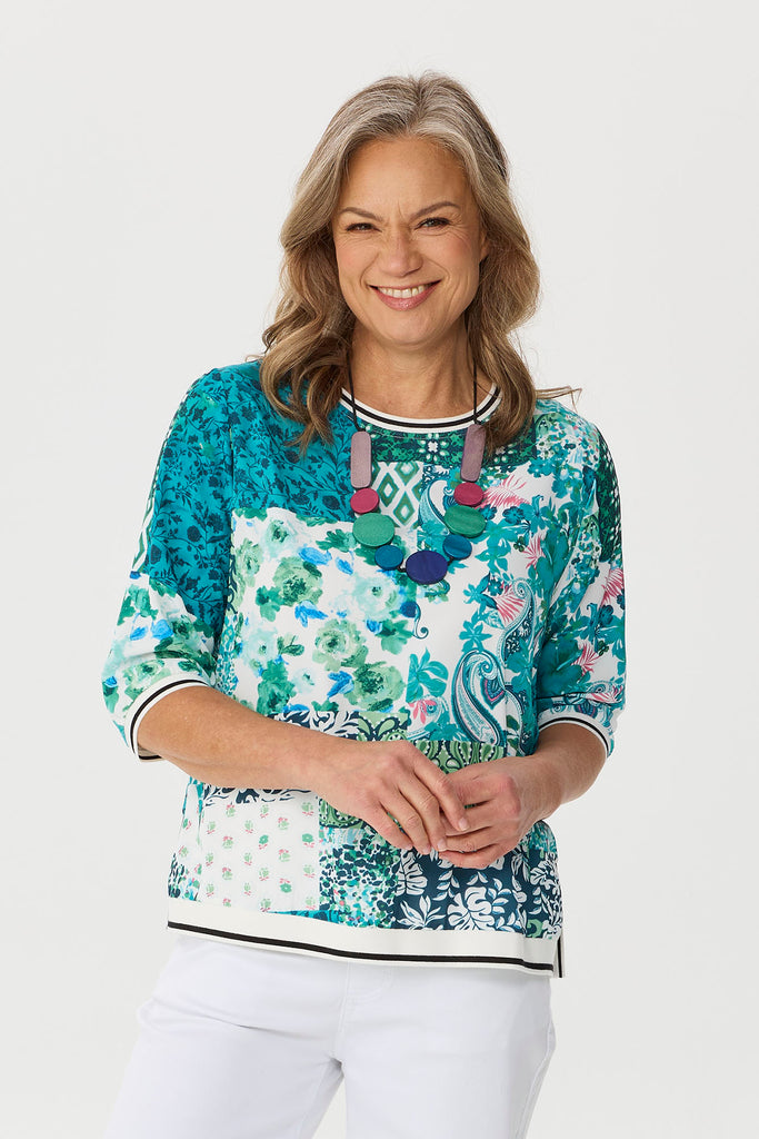 Lesley 3/4 Sleeve Relaxed Top
