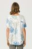 UMBRIA PRINT S/S PLEAT BACK TEE