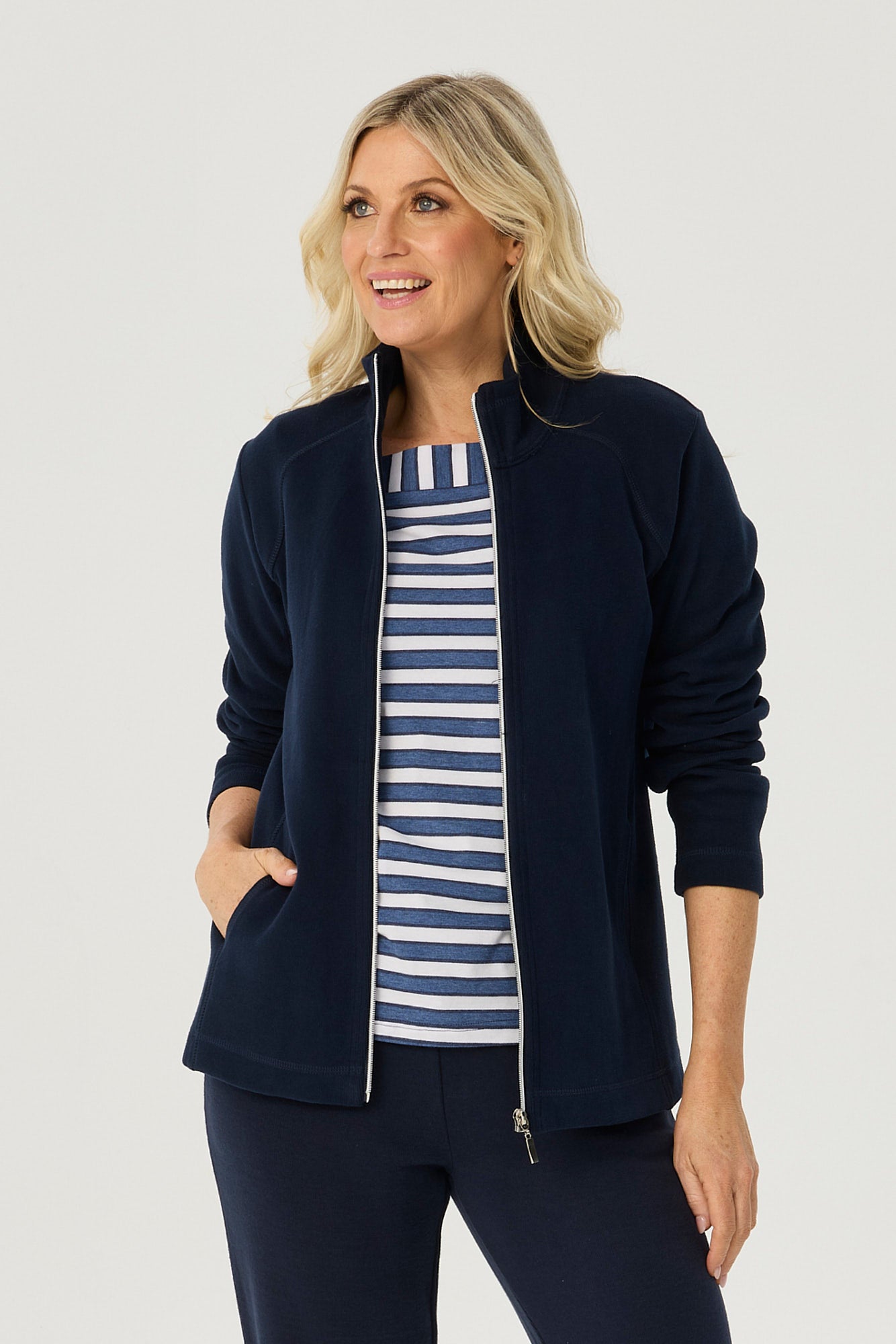 HAVEN FRENCH RIB ZIP UP JACKET
