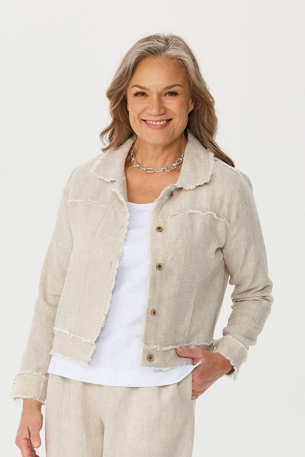 Ari Frayed Detail Jacket
