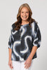 TWIRL GATHERED SLEEVE TOP