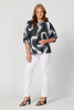 TWIRL GATHERED SLEEVE TOP
