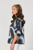TWIRL GATHERED SLEEVE TOP