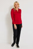 HEDRENA ZIP POLO LONG SLEEVE TOP