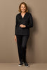 Hedrena Zip Polo Long Sleeve Top