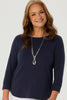Eternity Modal/cotton 3/4 Sleeve Top
