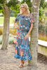 Mosaic Shirred Waist Skirt