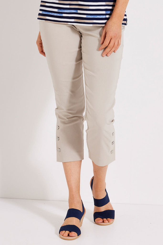 CHAUCER 7/8 BUTTON HEM PANT