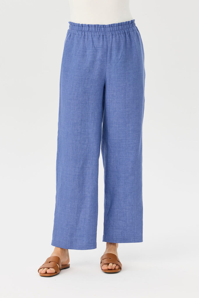 Lazar Linen Long Wide Leg Pant
