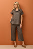 Cologne Linen Crop Pant
