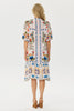 Tuscany Print Frill Hem Dress