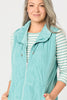 LAKESHORE ZIP UP RUCHED VEST