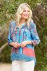 Tiggy 3/4 Slv Popover Tunic Top