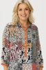 Blackjack 3/4 Sleeve Collared Blouse