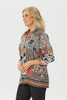Blackjack 3/4 Sleeve Collared Blouse