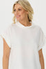 Mara Cap Sleeve Roll Neck Top