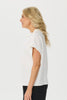 Mara Cap Sleeve Roll Neck Top