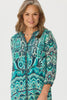 Marlo 3/4 Sleeve Collarless Shirt