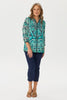 Marlo 3/4 Sleeve Collarless Shirt
