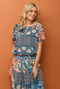 Mosaic Relaxed Short Sleeve Top