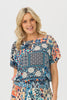 Mosaic Relaxed Short Sleeve Top