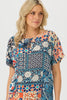 Mosaic Relaxed Short Sleeve Top