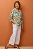 Chianti Open Neck 3/4 Sleeve Shirt