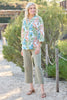 Chianti Open Neck 3/4 Sleeve Shirt