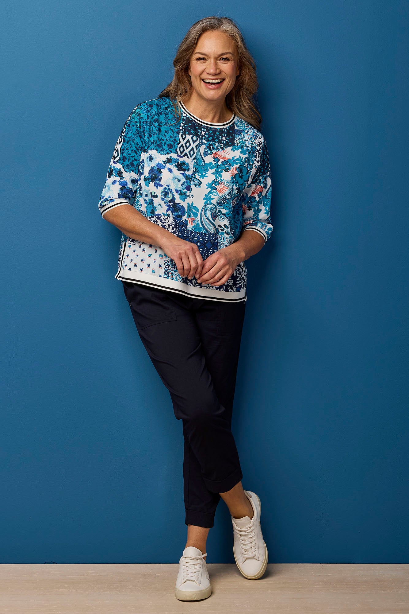 Lesley 3/4 Sleeve Relaxed Top